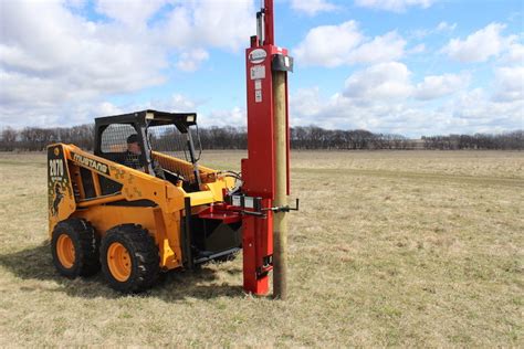 skid steer post driver rental michigan|tractor mounted post driver rental.